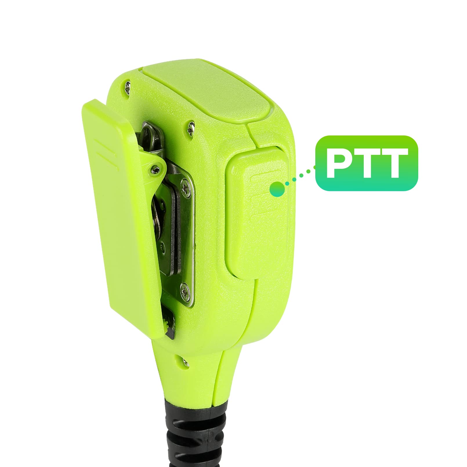 KEYBLU - Micrófono de bocina de hombro CP200D, radio de dos vías, de dos pines, impermeable, con conector de audio de 3.5 mm, compatible con walkie talkie Motorola CP200, CLS1410, CLS1110 y RDM2070D (para Motorola, verde).