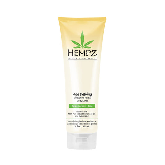 Hempz Age Defying Herbal Body Scrub, de blanco, vainilla / Musk, Onza 9 Fluid
