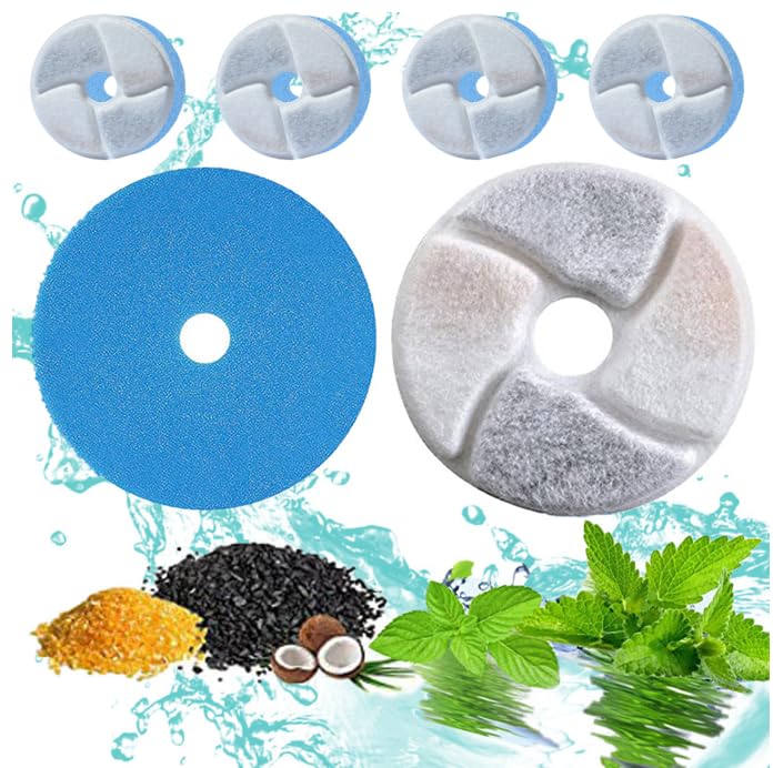 Filtros Fuente Mascotas 5 Piezas Repuesto para Gatos y Perros