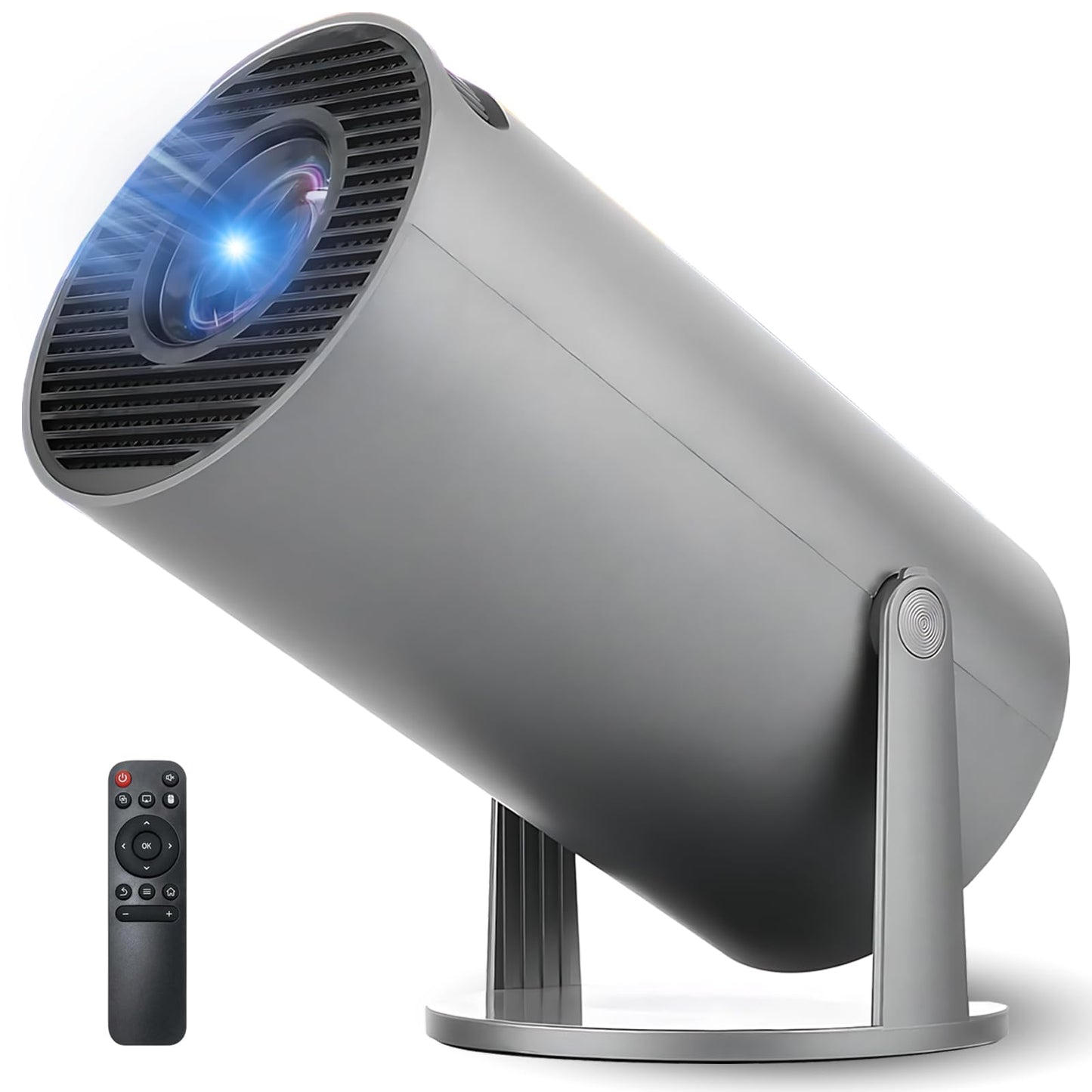 2025 Mini Proyector Portátil 4K/1080P,Proyector con 8000 Aplicaciones, Android 12 Soporte Multilenguaje Sistema,Pantalla de 130 Pulgadas,WiFi 6 Bluetooth 5.3, Giro de 180 Grados (2025 HY 300 Pro)