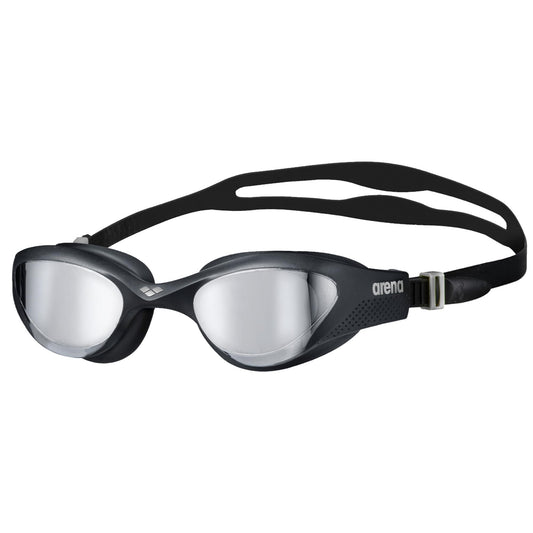 Arena The One - anteojos de natación para jóvenes y Adultos, Plateado/Negro/Negro, espejadas