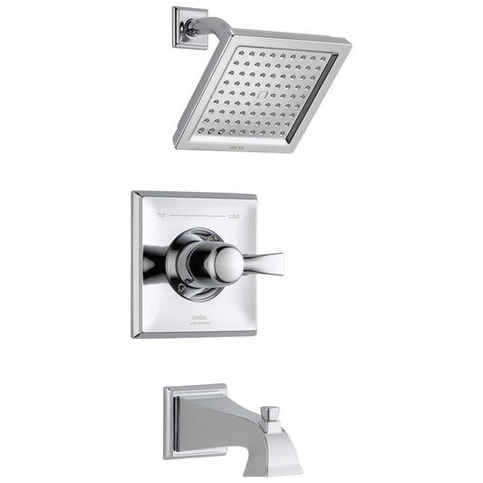 Delta Faucet Dryden 14 Series - Kit de molduras de bañera y ducha de una sola función con cabezal de ducha de limpieza táctil, cromo, flujo de agua de 2.0 GPM, T14451-WE (válvula no incluida)