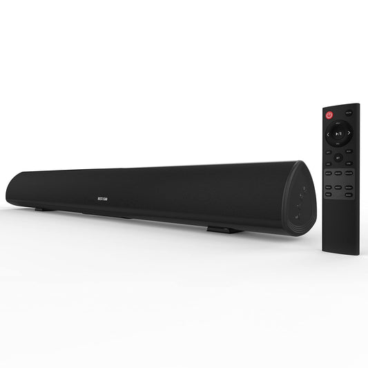 BYL Barra de sonido de 100 vatios y 40 pulgadas, altavoz de TV Bluetooth con cable y audio inalámbrico con función de aprendizaje (versión de Beef Up 2018, prueba de 60 días en casa), 86.36 cm