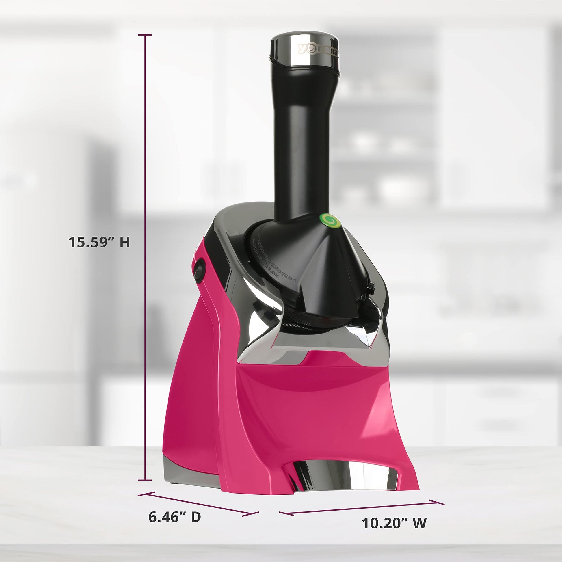 Postres de Fruta Suave Veganos Yonanas Rosa con 75 Recetas y Tecnología sin BPA