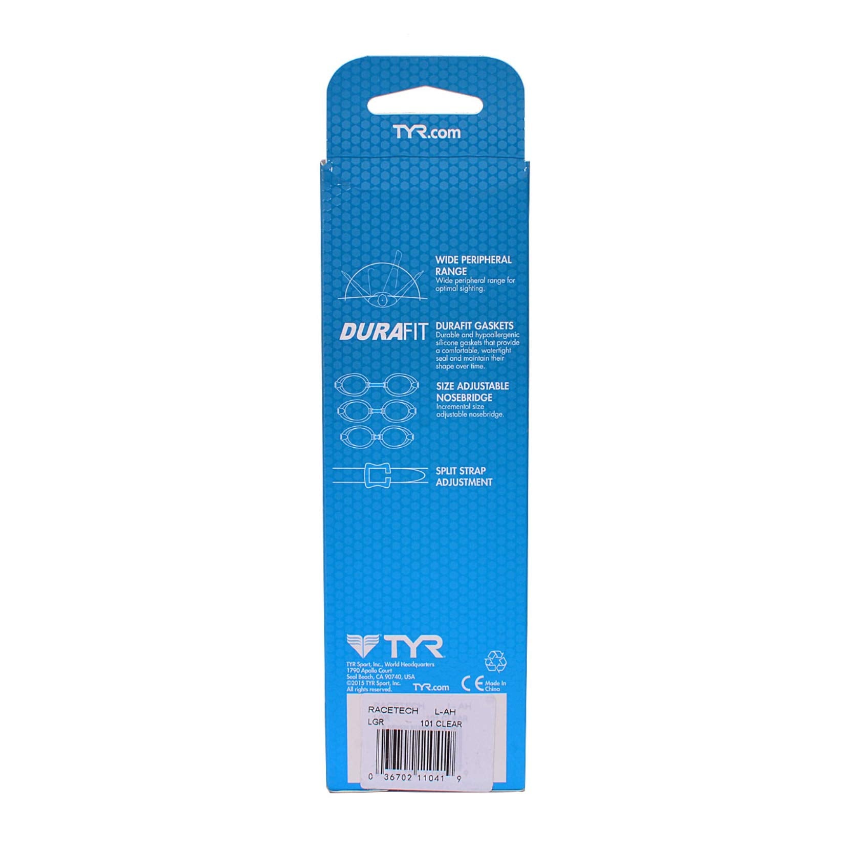 Anteojos TYR Racetech Transparente Rendimiento