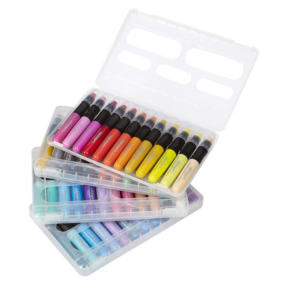 KINGART Juego de 48 lápices de colores únicos, varios colores