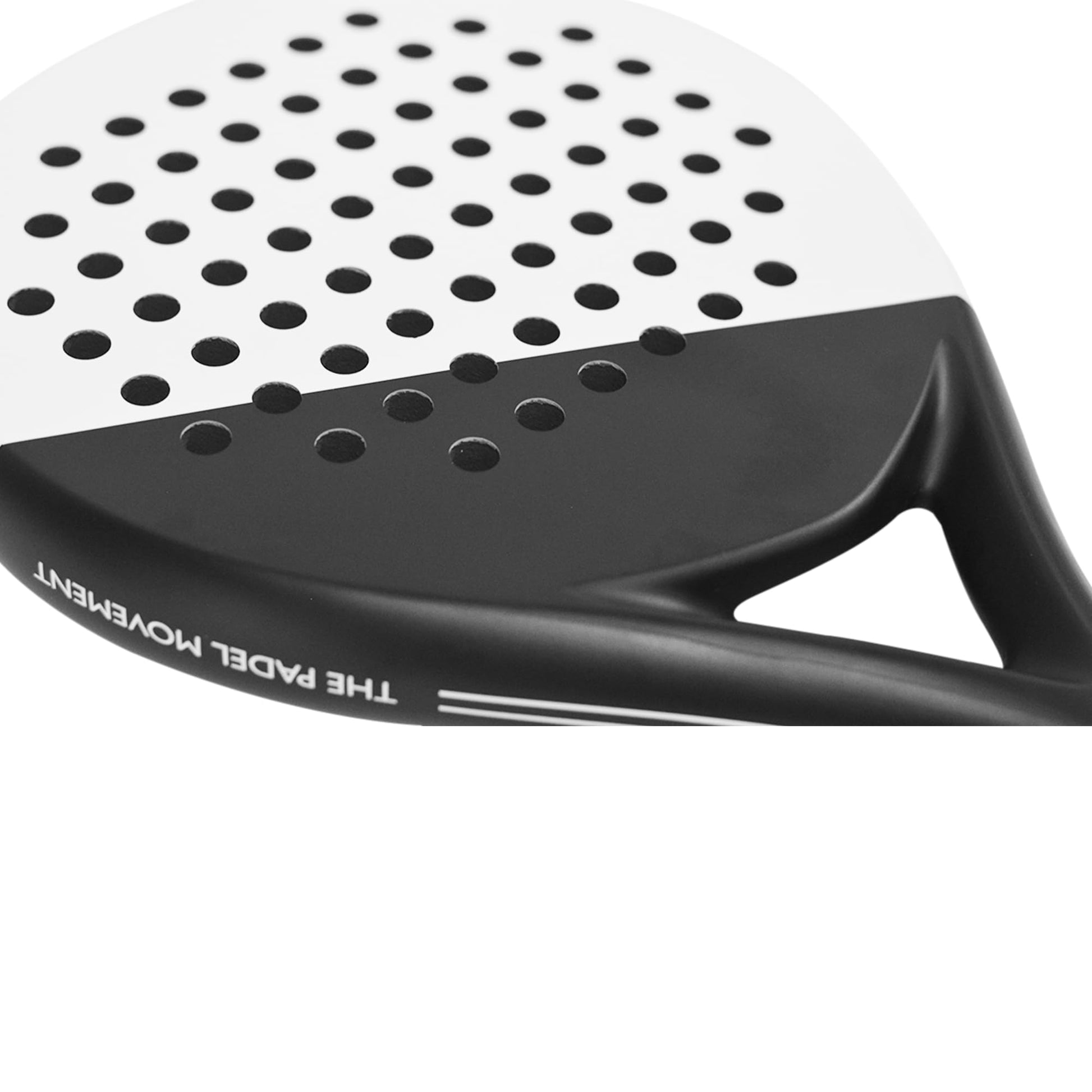LAPAT Padel Racket with Cover Bag - Carbon Surface with EVA Memory Foam- Paddle Tennis Racquets Lightweight (White Retro)