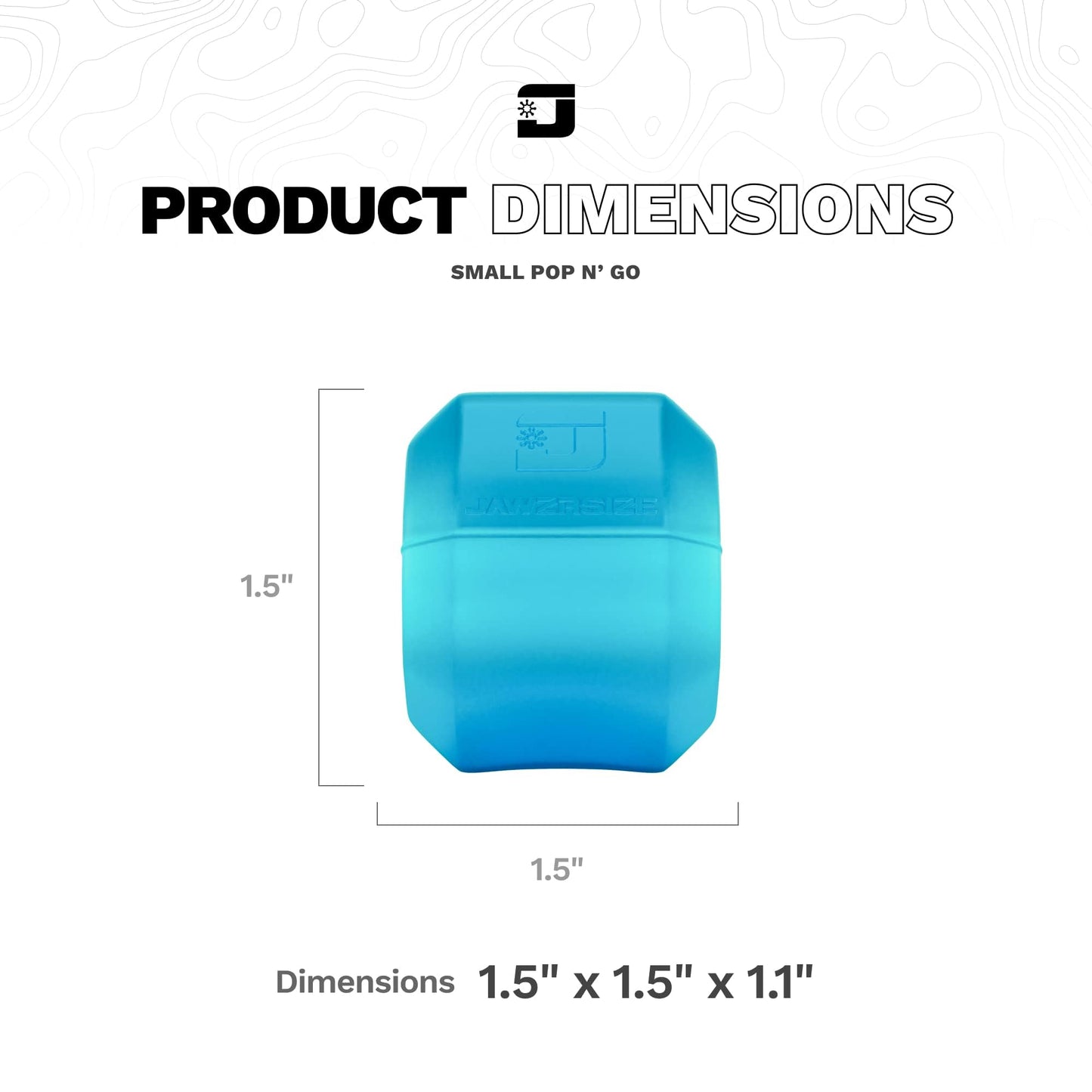 Jawzrsize Pop 'N Go - Ejercitador de mandíbula, cara y cuello - Define tu mandíbula, adelgaza y tonifica tu cara, aspecto más joven y saludable, ayuda a reducir el estrés y los antojos - Ejercitador facial (Beginner Blue)
