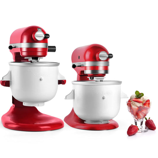 Kitchood Ice Cream Maker Attachment for Kitchenaid Stand Mixer,2-Quart Frozen Yogurt - Ice Cream & Sorbet Gelato Maker,Fits 4.5 qt and Larger Mixers