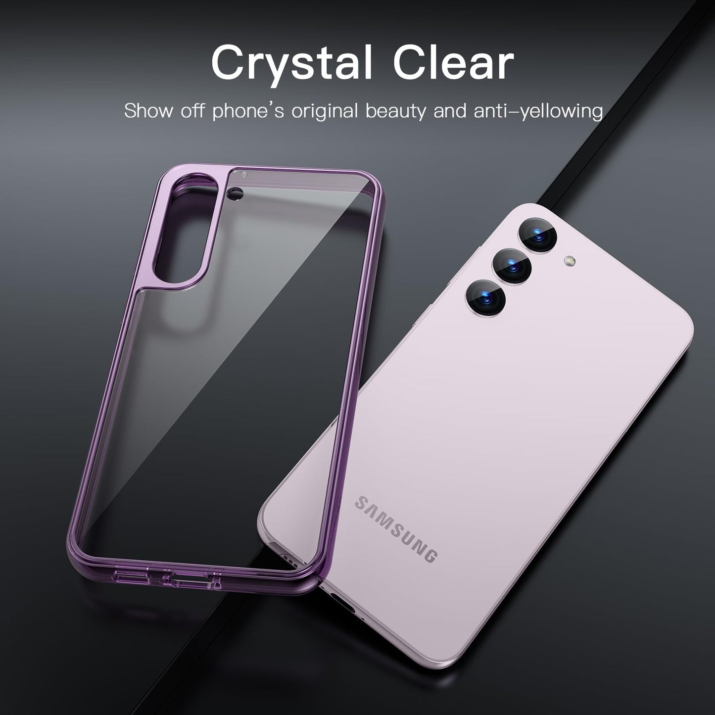 JETech Funda para Samsung Galaxy S23+ / S23 Plus 5G 6.6 Pulgadas, Anti-Amarillo Antigolpes Protectora Carcasa, Antiarañazos PC Duro Respaldo (Púrpura)