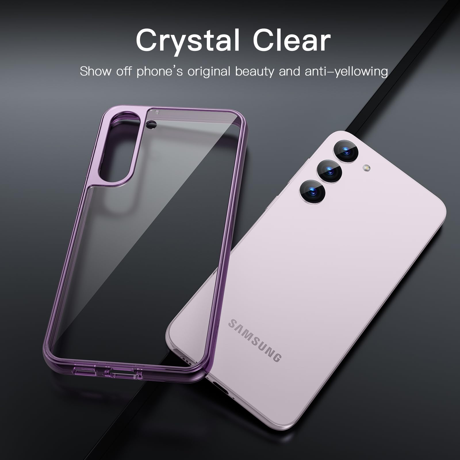 JETech Funda para Samsung Galaxy S23+ / S23 Plus 5G 6.6 Pulgadas, Anti-Amarillo Antigolpes Protectora Carcasa, Antiarañazos PC Duro Respaldo (Púrpura)
