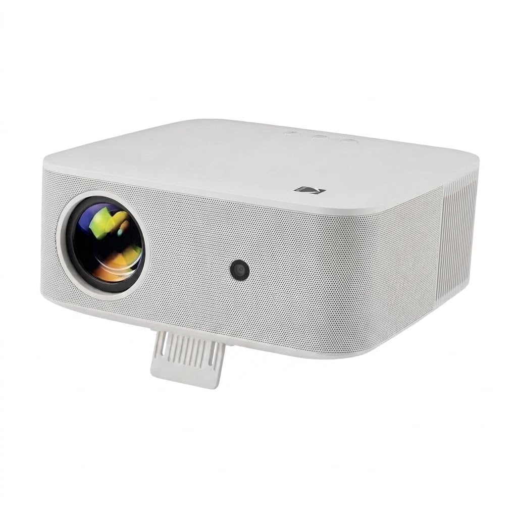Kodak Flik X20 Proyector inteligente 1080p, Google TV Dongle integrado | LED de 300 lúmenes ANSI | enfoque automático y piedra clave | HDMI y USB | Wi-Fi, Bluetooth 5.0 | HDR10, decodificación 4K |