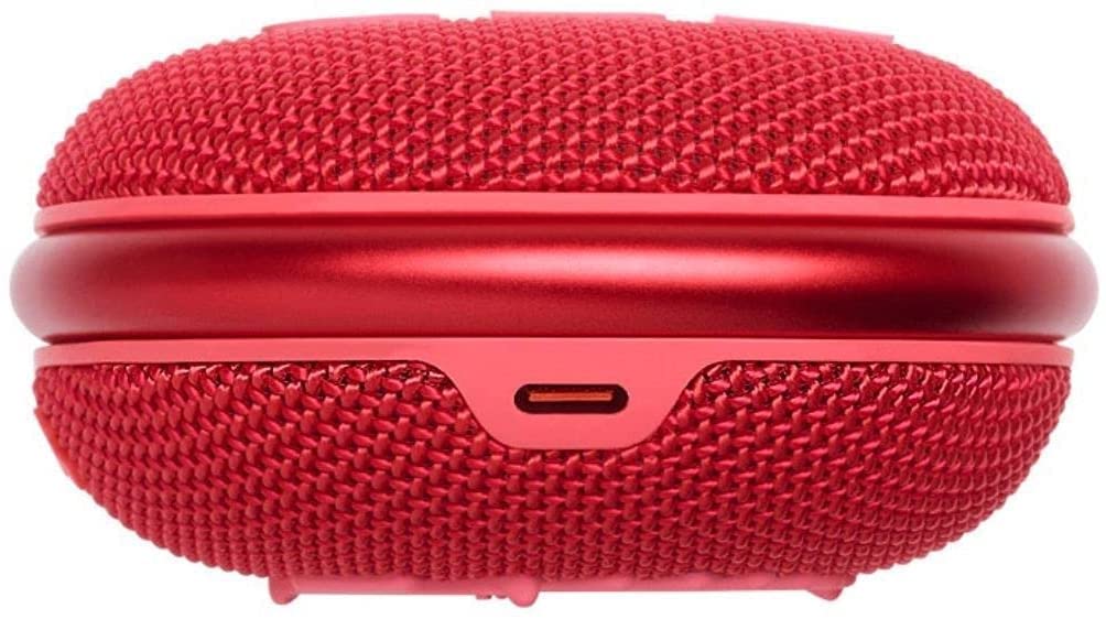 JBL Clip 4 Altavoz Bluetooth portátil, impermeable y a prueba de polvo, IP67, mini altavoz Bluetooth para viajes, exteriores y hogar con 1 llavero de linterna LED (rojo)