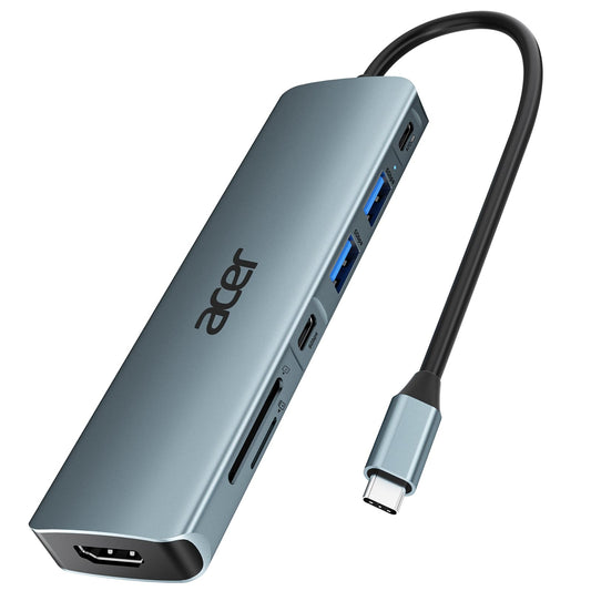 Adaptador Multipuerto Acer USB C 7 en 1 para Portátil Divisor 4K HDMI USBC