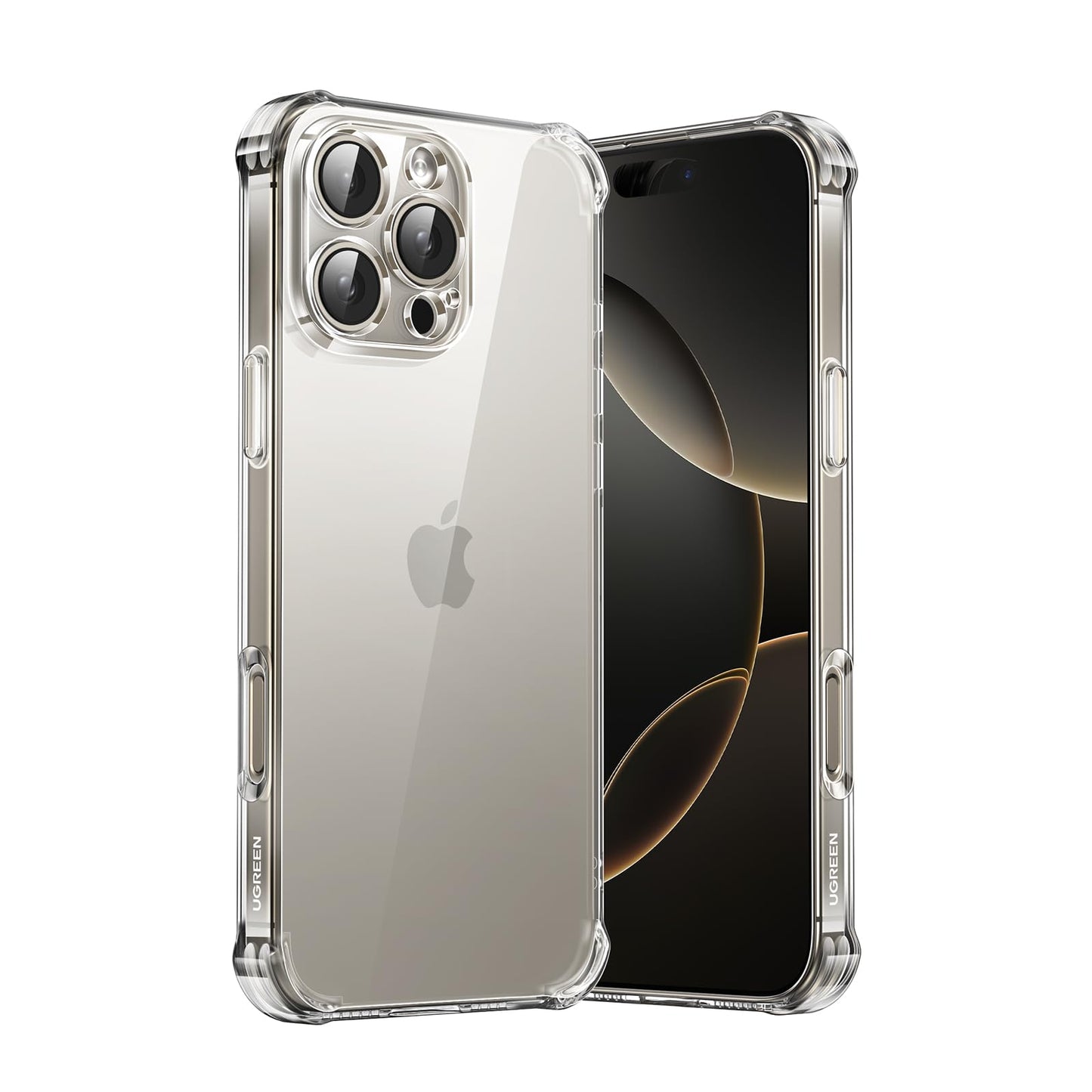 Funda iPhone 16 Pro UGREEN Transparente con Airbags de Alta Elasticidad y Protección de la Lente