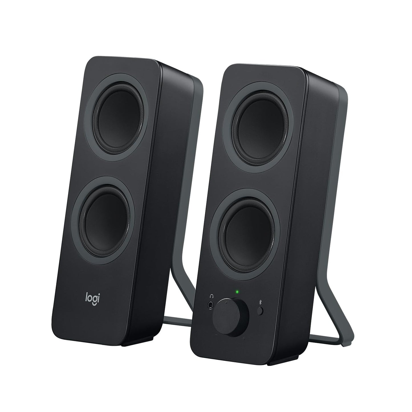 Logitech Z207 Sistema de Bocinas Bluetooth para PC, Sonido Estéreo, 10W de Pico, Entrada Audio 3.5 mm, Toma Auriculares, Multidispositivos, Ordenador/TV/Smartphone/Tablet - Negro