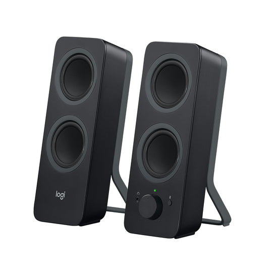 Logitech Z207 Sistema de Bocinas Bluetooth para PC, Sonido Estéreo, 10W de Pico, Entrada Audio 3.5 mm, Toma Auriculares, Multidispositivos, Ordenador/TV/Smartphone/Tablet - Negro