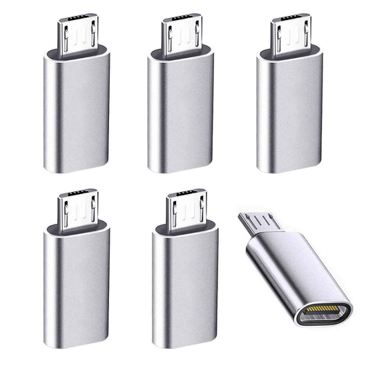 Adaptador Micro USB a USBC Paquete de 6 Compatible con Nexus y Samsung Galaxy