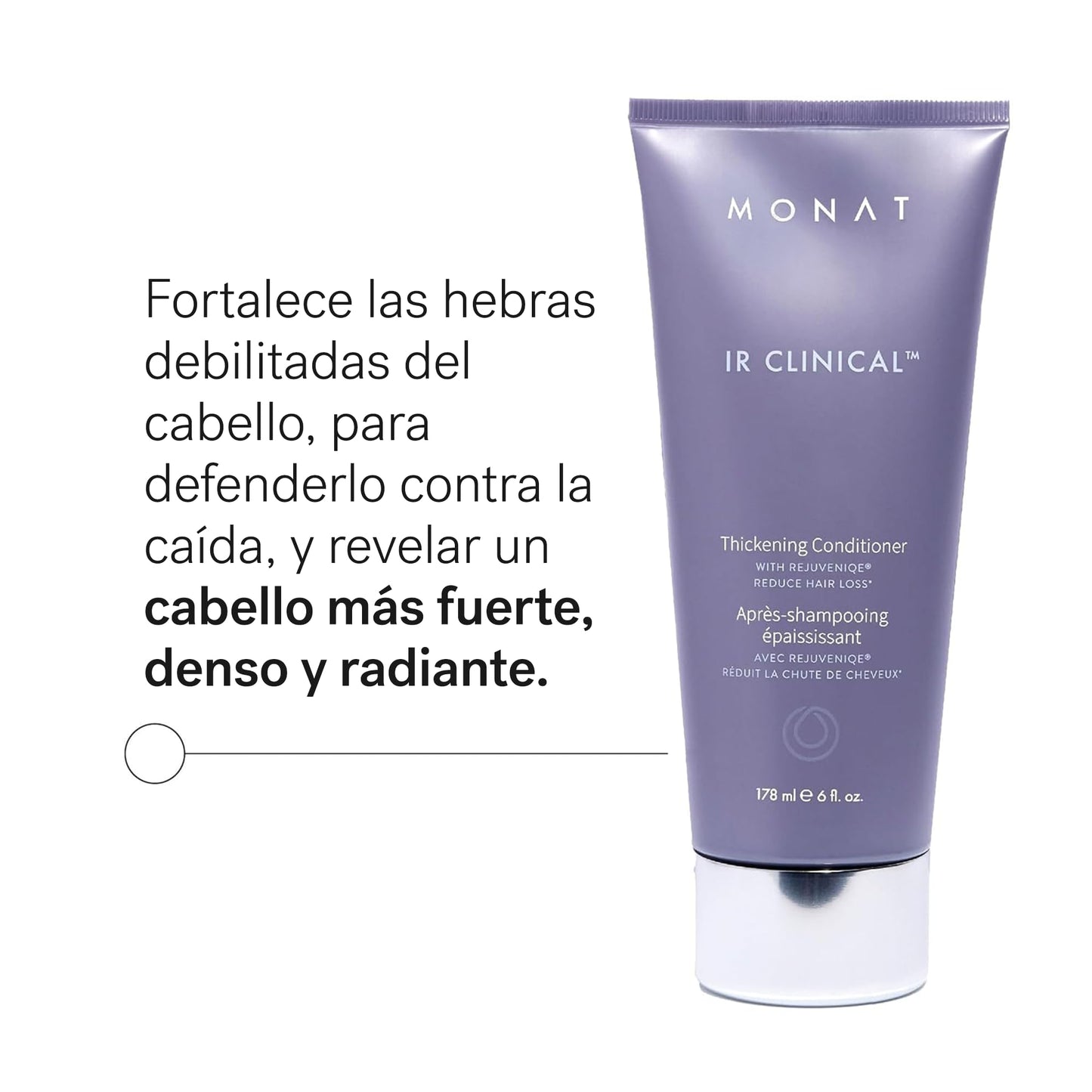 MONAT IR Clinical Thickening Conditioner – Acondicionador Vegano para Cabello Fino o con Menor Densidad con Romero y Menta – Fórmula Nutritiva y Voluminizadora para un Cabello con Apariencia de Mayor Grosor y Volumen