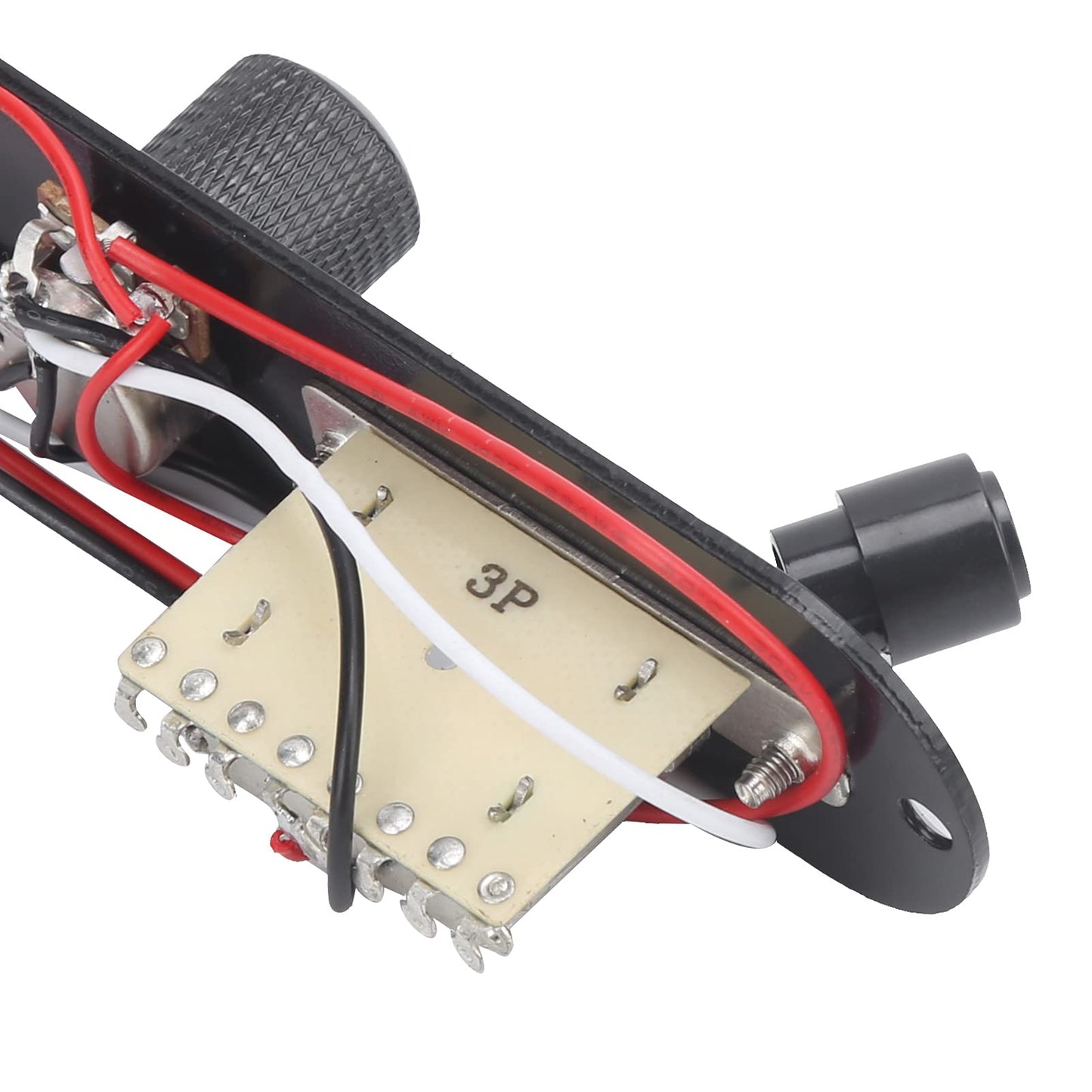 Placa De Circuito Precableada para Guitarra, Metal Cromado Placa De Control De Guitarra Placa De Control con Perillas e Interruptores para Guitarra Eléctrica TL (Negro)