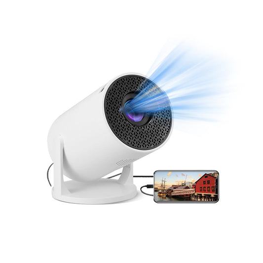 Mini Proyector ASHATA Blanco Ajustable 270° con WiFi y Bluetooth para Teléfono, USB, TV Stick y Laptop