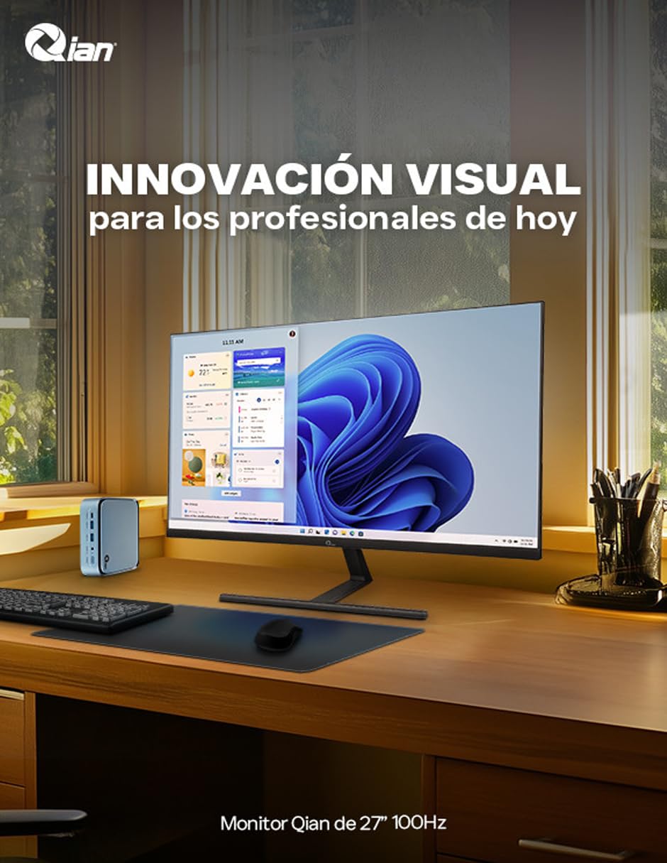 Monitor de Computadora Qian QMF-IPF27-01 27 Pulgadas Full HD IPS HDR10 G-Sync Freesync