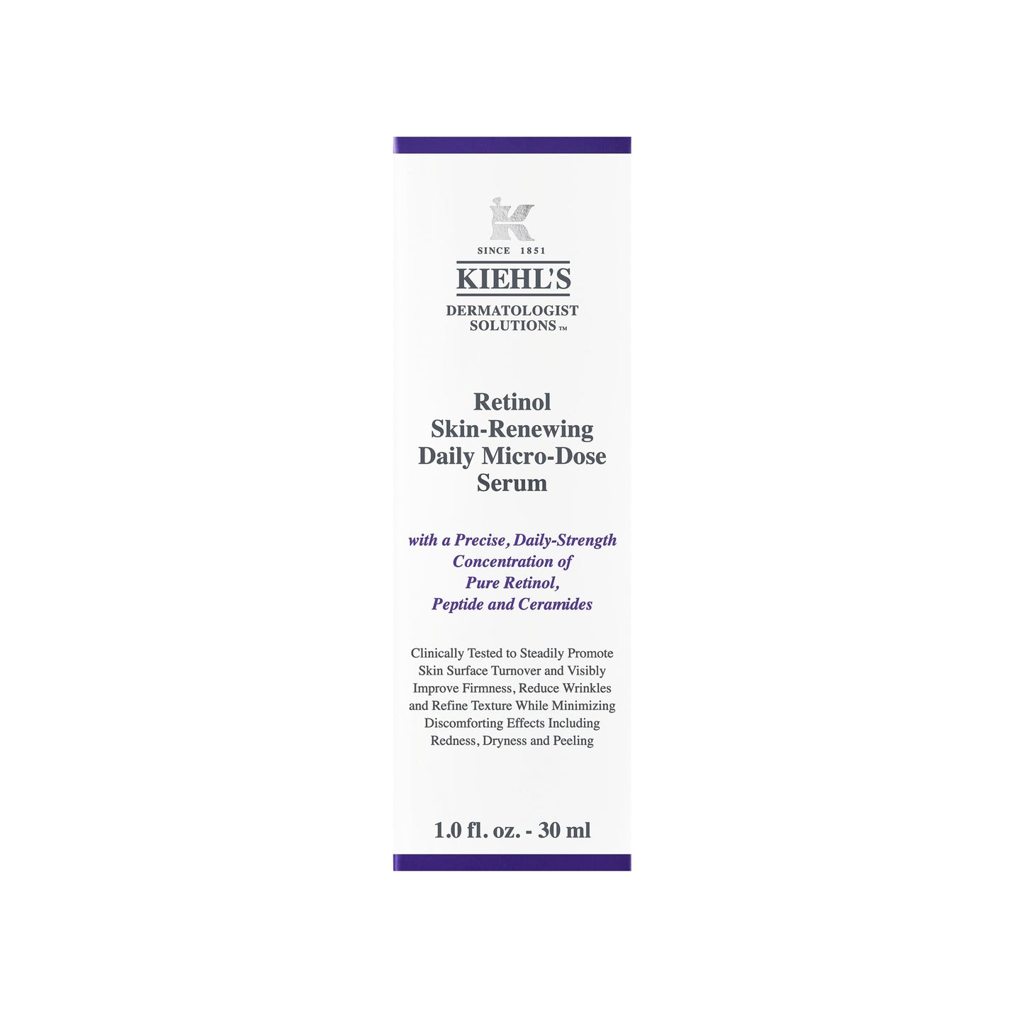 Kiehl's Dermatologist Solutions - Retinol Serum, Suero Antienvejecimiento con Retinol, Reduce Arrugas, Reafirma y Unifica el Tono de Piel, con Retinol, Péptidos y Ceramidas, 30 ml