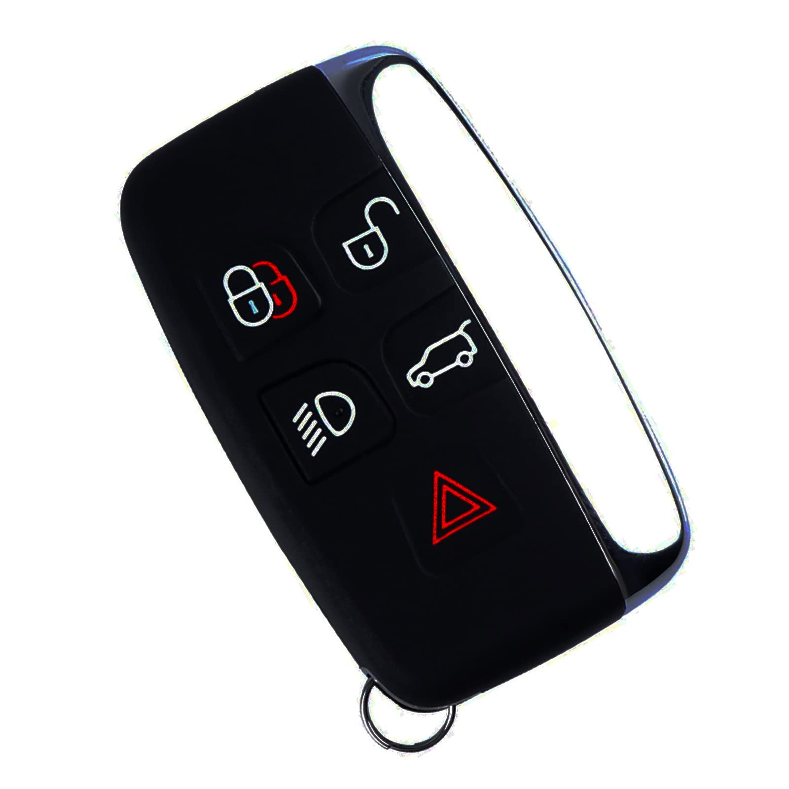 Llavero de repuesto de 5 botones para coche, control remoto de entrada sin llave, compatible con Ranger Rover 2012-2017, Sport, Evoque/Land Rover LR2/LR4 (KOBJTF10A), paquete de 1