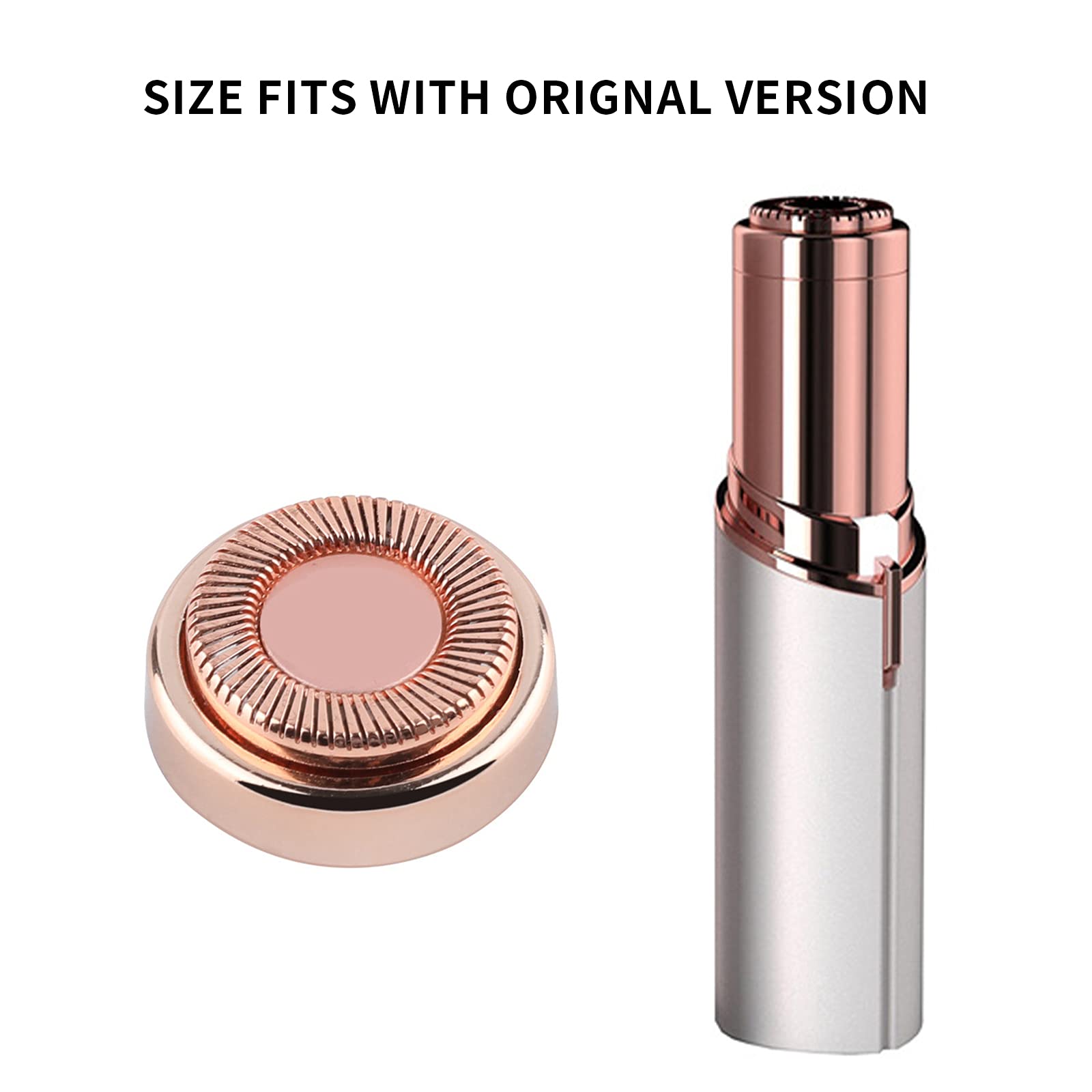 Gift2U Cabezales de Repuesto para removedor de Vello Facial, Cabezal de afeitadora electrónica de Repuesto con Cubierta de Hoja chapada en Oro de 18 K para Cara, Pierna, axila, Espalda, etc.
