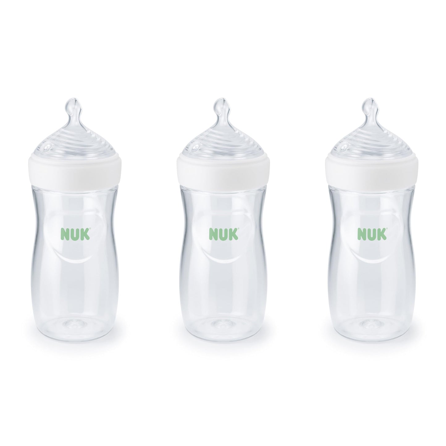 NUK Simply Natural Biberón con SafeTemp, 9 onzas, paquete de 3