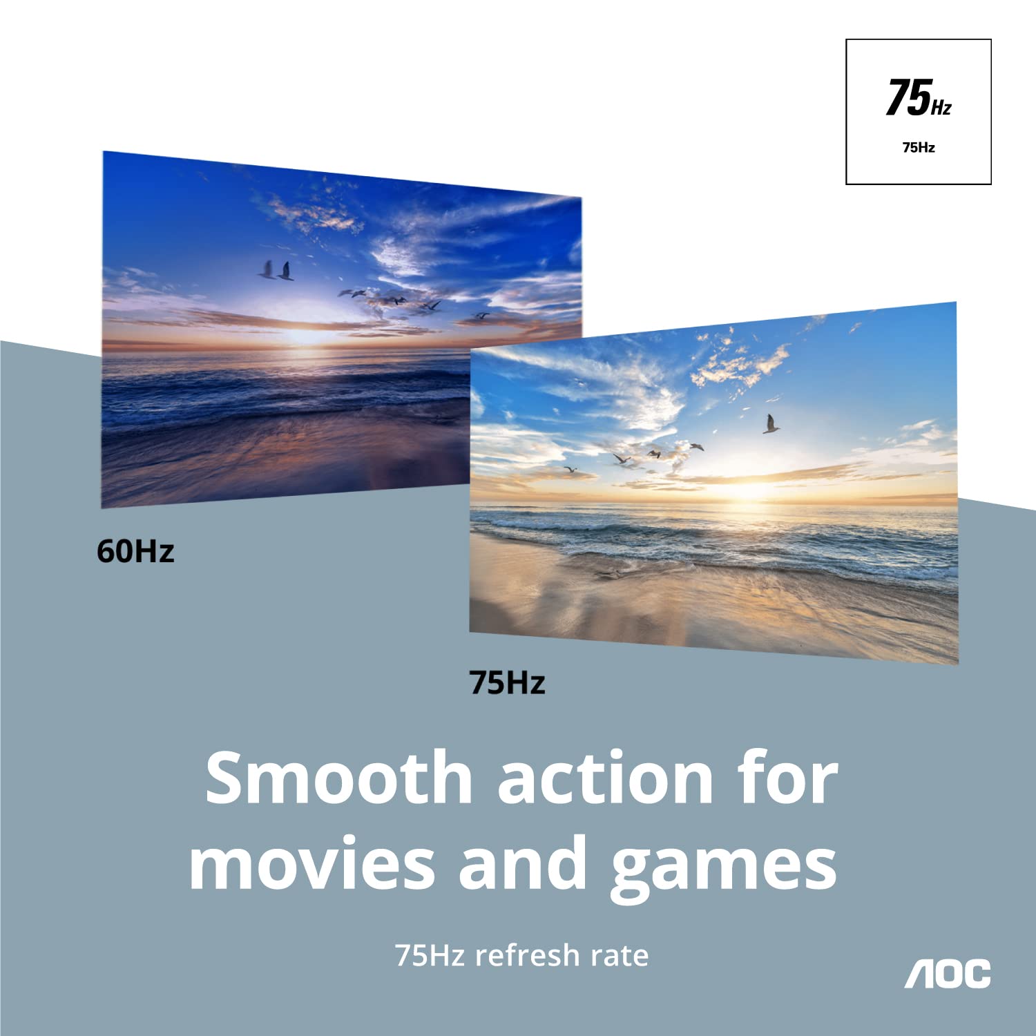 AOC 27B2H Monitor LED IPS de 27", Resolución 1920x1080, Brillo 250CD/M2, Soporte VESA, Conexión HDMI/VGA, Tecnología Flicker Free, Modo luz Azul bajo, Negro Mate.