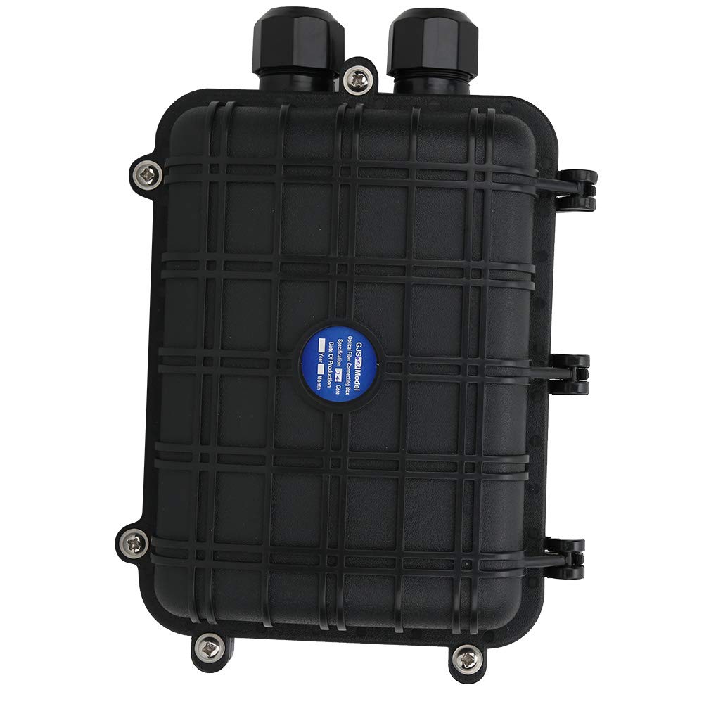 Caja de Conexión Oumefar Negra Horizontal Impermeable IP68 para Cable de Fibra Óptica Exterior