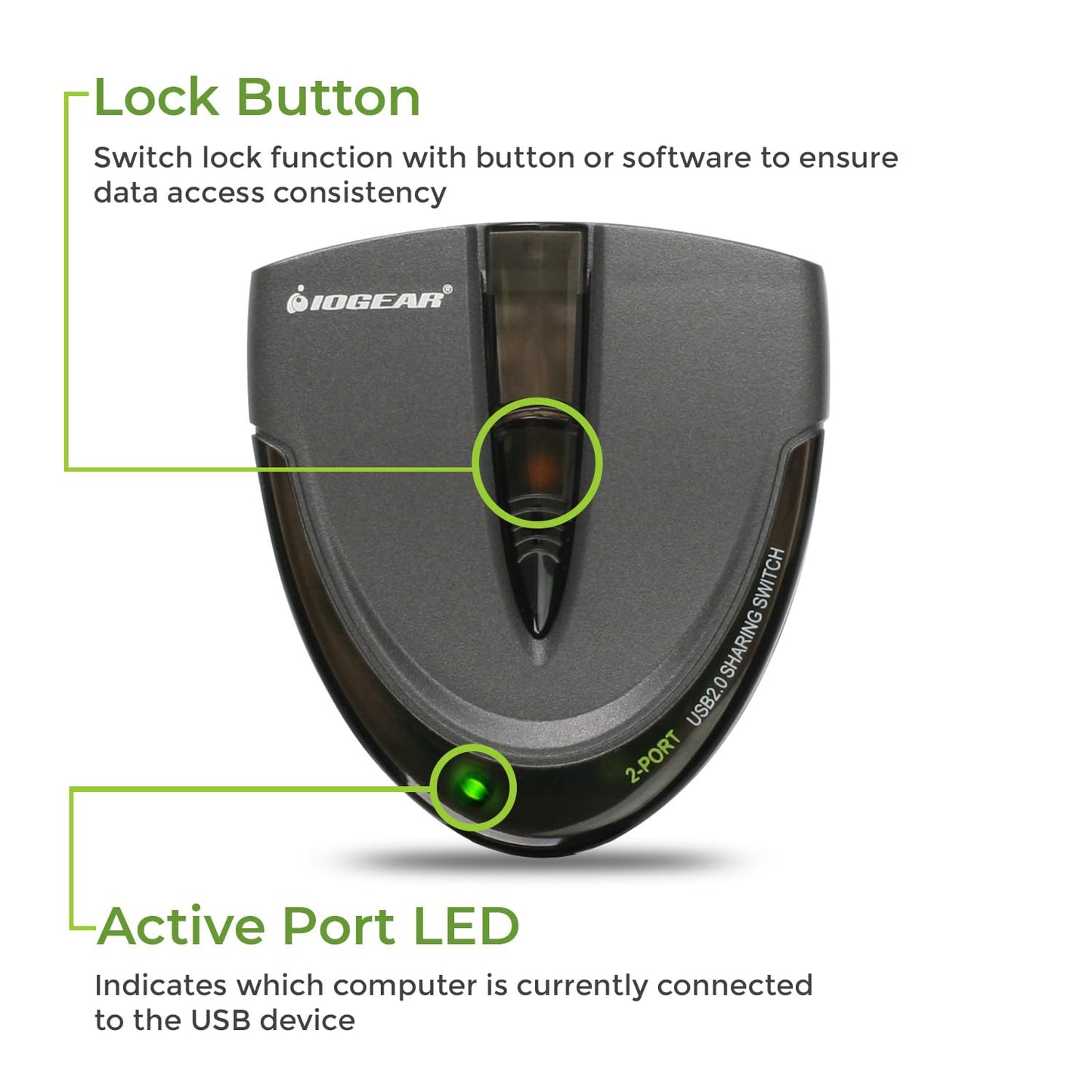 IOGEAR 2-Port USB 2.0 Automatic Printer Switch, GUB231