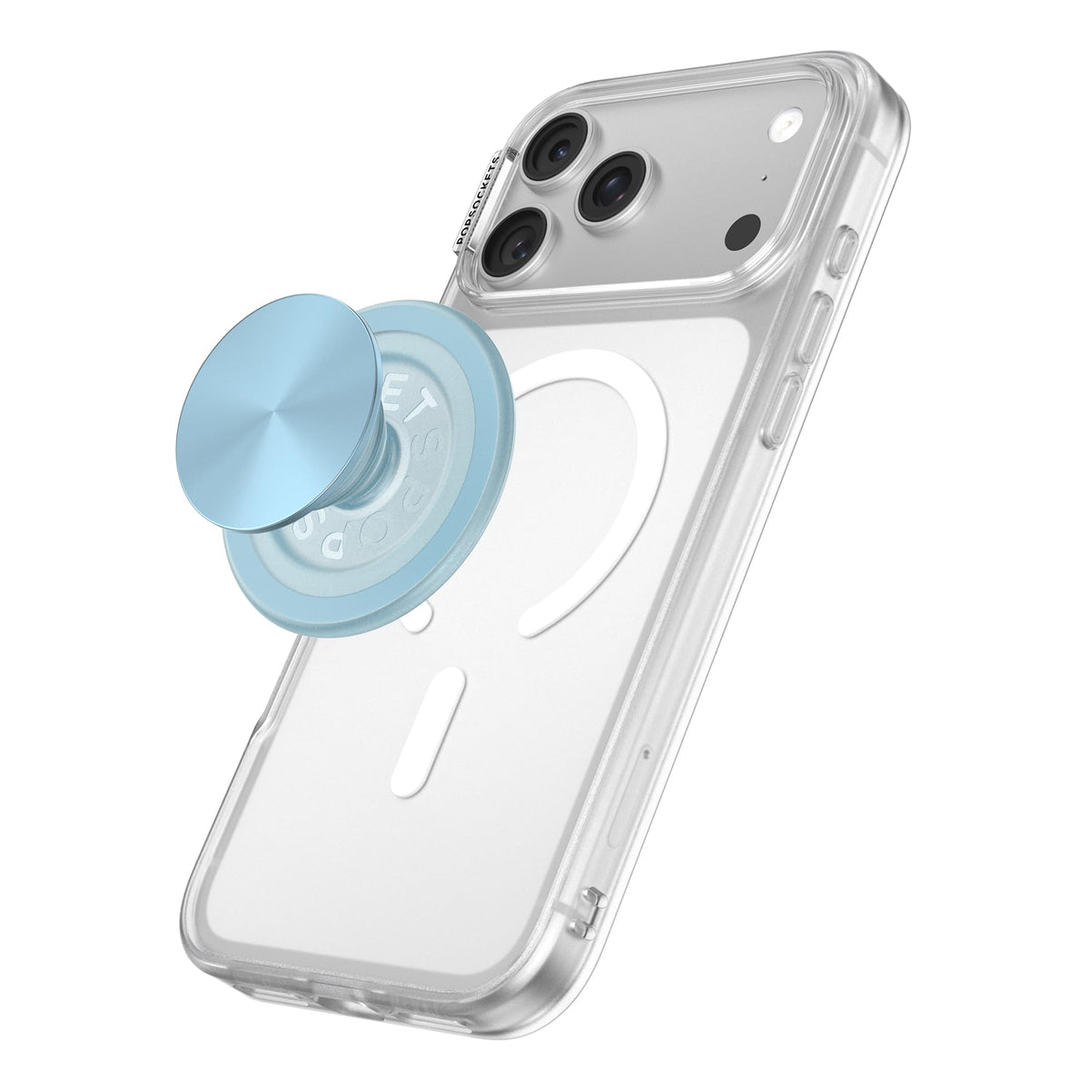 Agarre Magnético PopGrip PopSockets Negro con Parte Superior Intercambiable para iPhone MagSafe