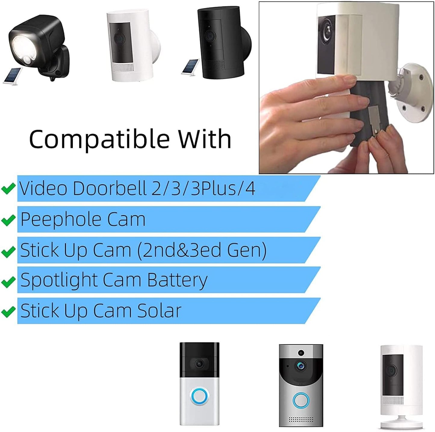 Batería Recargable de Reemplazo Ring V4 para Video Doorbell y Spotlight CAM