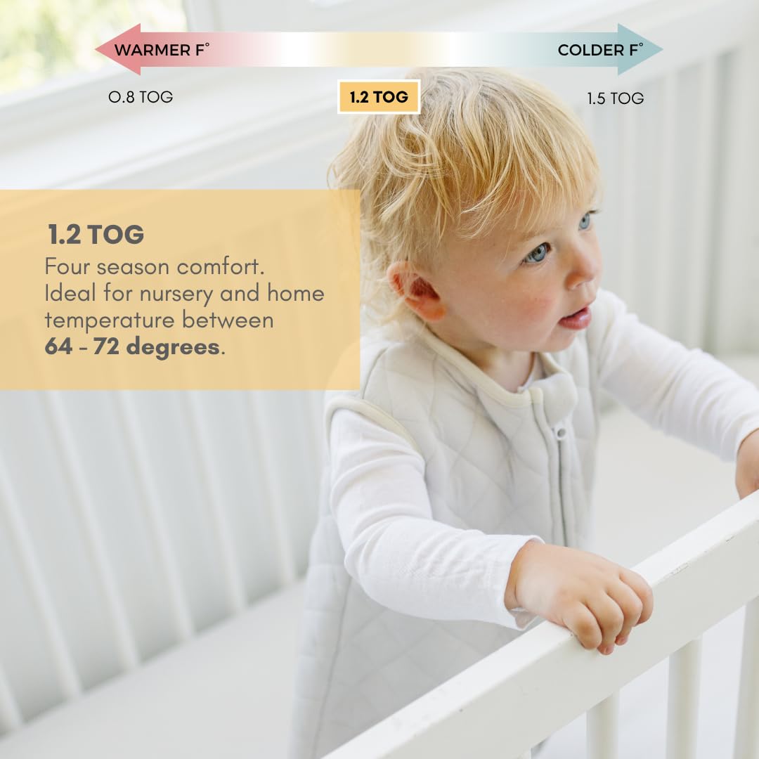 Tealbee Dreamsuit: Saco de dormir para niños pequeños con pies de 12 a 18 meses, 18 a 24 meses - Manta de bebé para todas las estaciones para caminantes, rayón hecho de bambú, bolsa de dormir de
