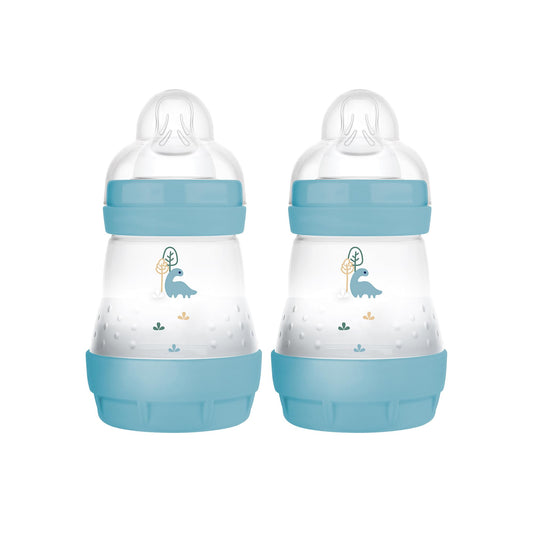 MAM Easy Start - Biberón anticólico de 5 onzas, flujo lento, botella de pezón de silicona similar a la lactancia materna, reduce los cólicos, gas y reflujo, fácil de limpiar, sin BPA, biberones