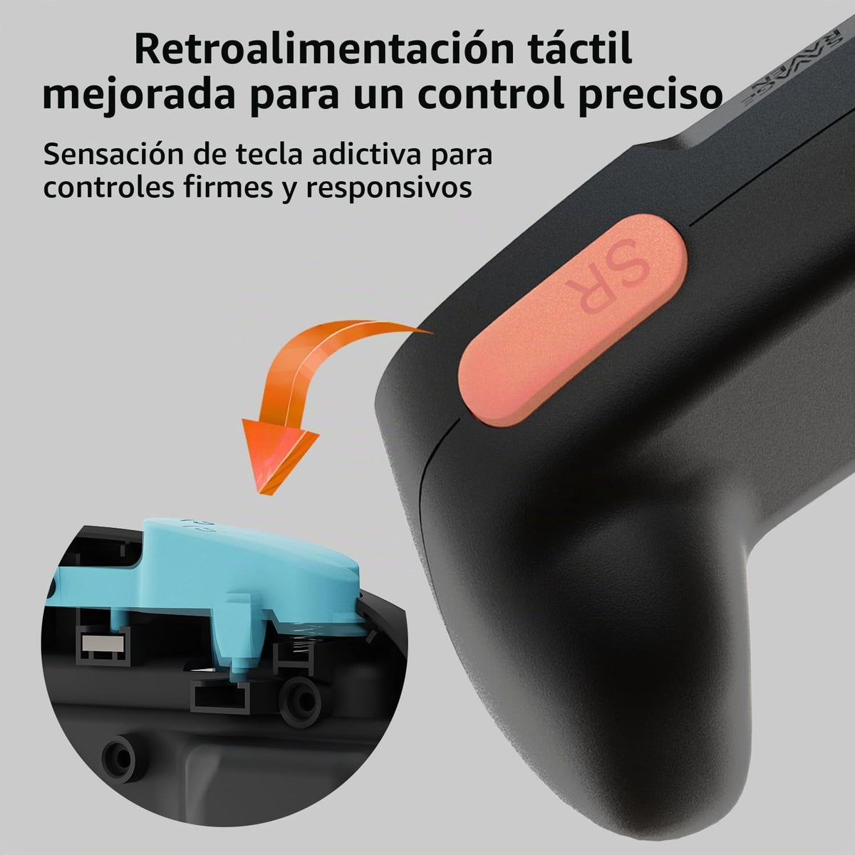 Soporte de Agarre Skull & Co. MiniGrip Azul Neón y Rojo Negro para Nintendo Switch 2 Joy-Con
