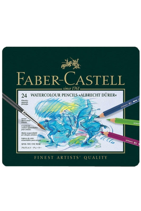 Faber-Castell Albrecht Dürer Colores Acuarelables Profesional con 24 Diferentes Colores, estos lápices acuarelables combinan la precisión del dibujo con la fluidez de la acuarela