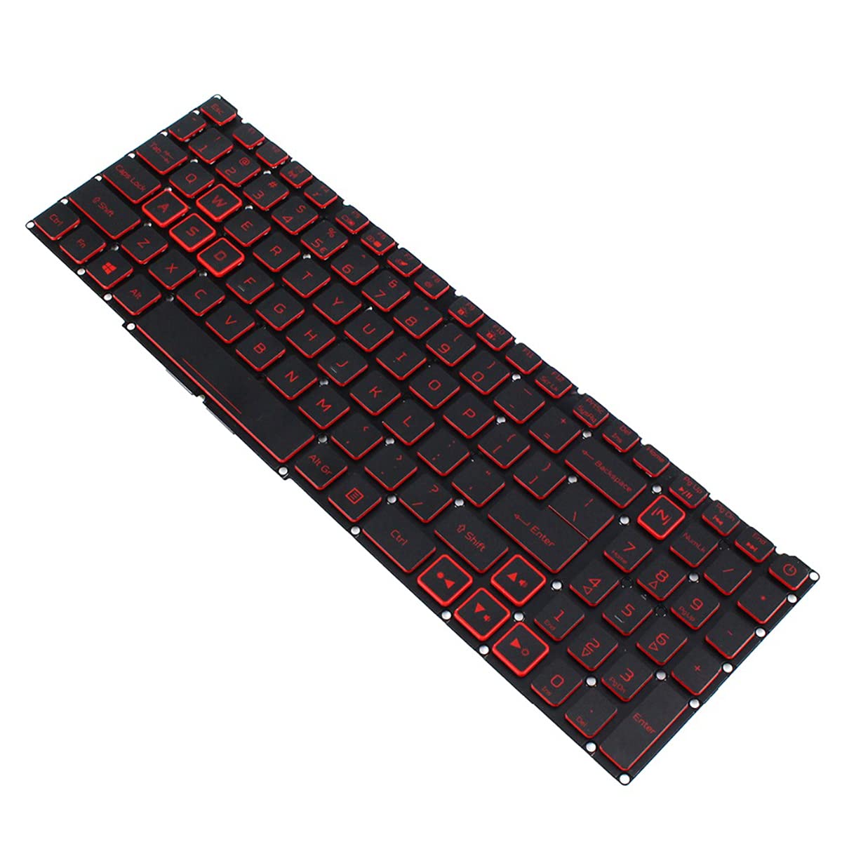 Teclado Retroiluminado LXDDP Rojo para Acer Nitro 5 Negro