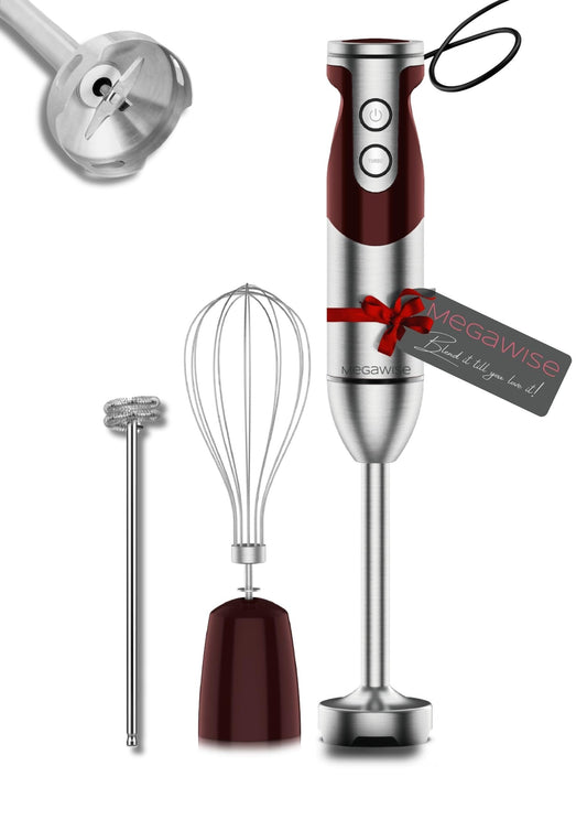 Batidora de Mano MegaWise Roja de Alto Rendimiento
