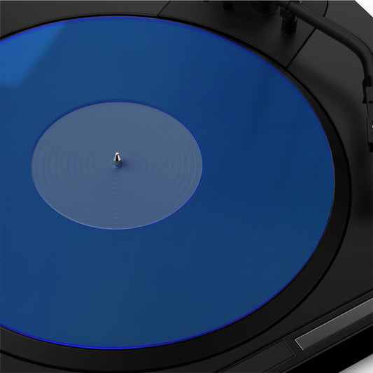 Tapete para Tocadiscos Acrílico Azul Antideslizante y Antiestático para Vinilo