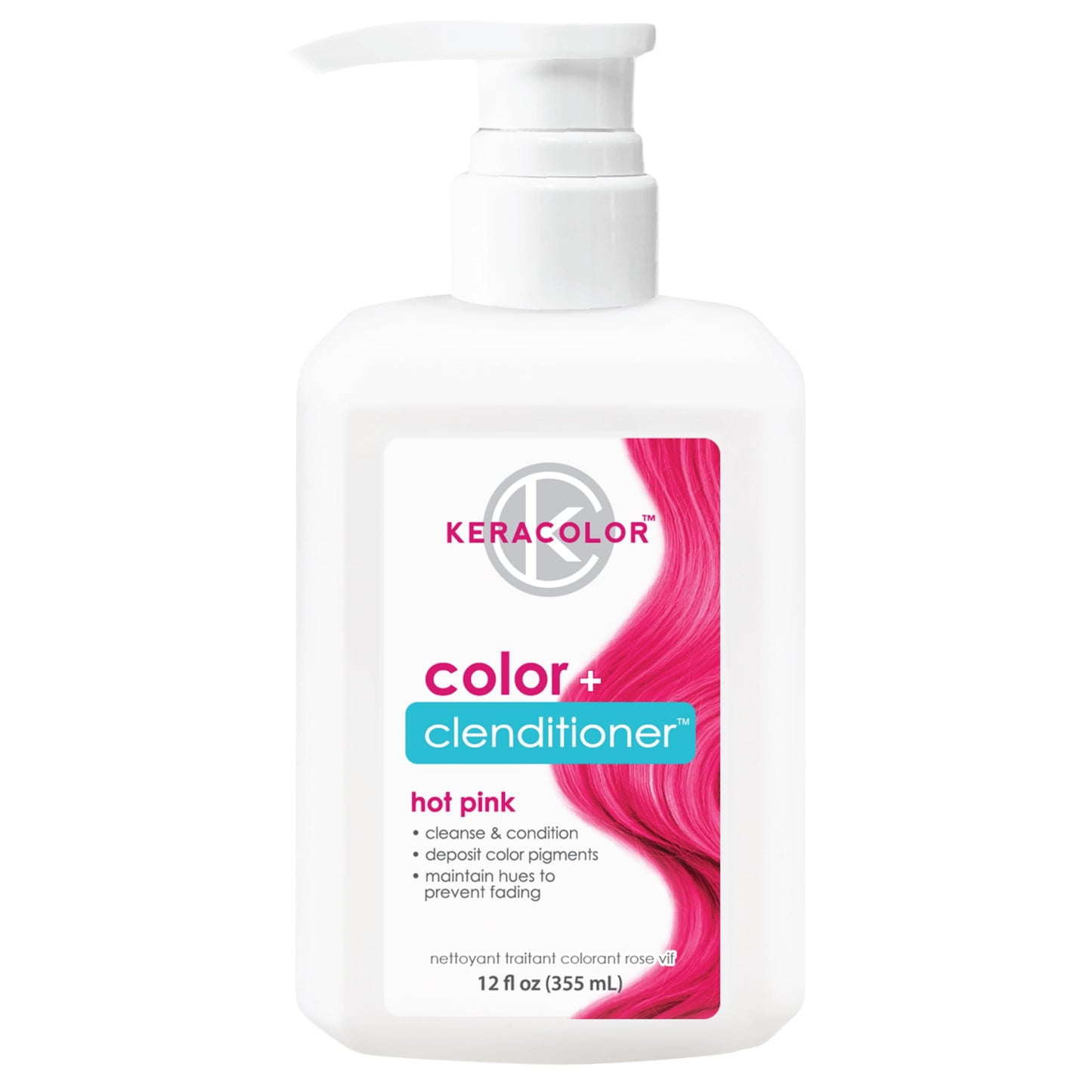 Acondicionador Keracolor rosa intenso Plus 12 onzas