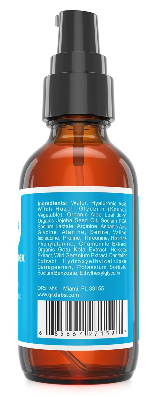 Peptide Complex Serum / Collagen Booster for the Face with Hyaluronic Acid and Chamomile Extract - Anti Aging Peptide Serum, Reduces Wrinkles, Heals and Repairs Skin - Tightening Effect - 1 fl oz