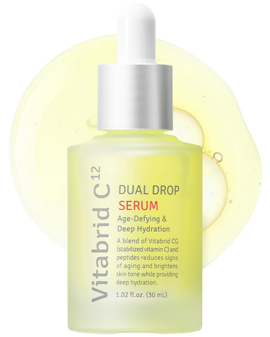VERSAINSECT 12 Dual Drop Serum, Vitamin C Serum for Face with Hyaluronic Acid & Peptide Complex | High Potent Vit C Serum for Dark Spots, Fine Lines, Wrinkles 1.01 fl oz