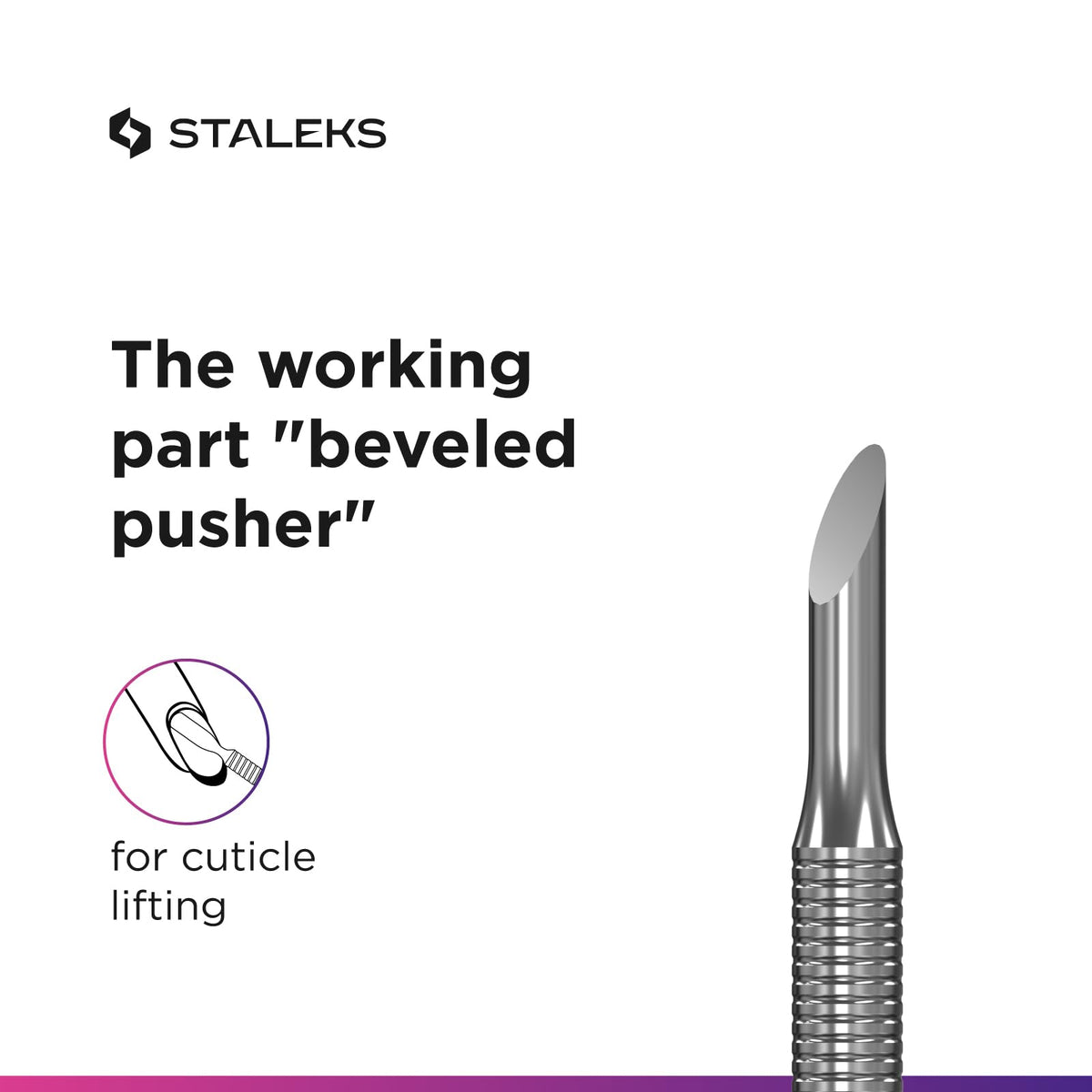 Staleks Pro Pusher Expert 51/2 - Empujador de cutículas profesional