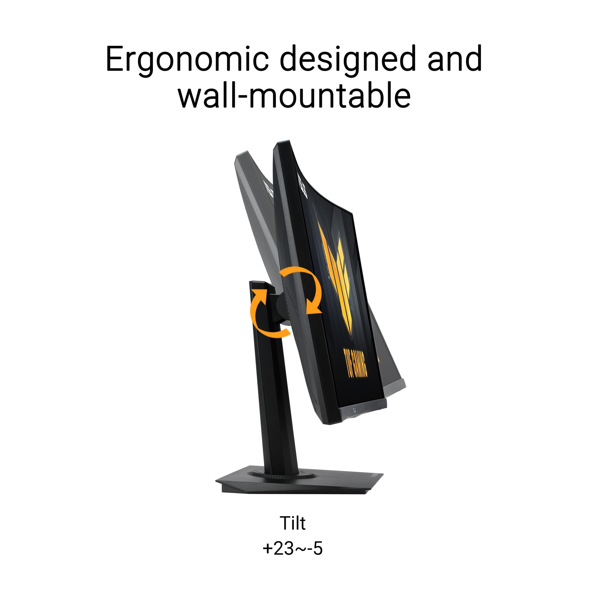 ASUS TUF Gaming Monitor Curvado de 24 Pulgadas (23.6 Pulgadas Visible) - FHD, 180Hz, 1ms, DCI-P3 90%, sincronización Extrema de desenfoque de Movimiento bajo, FreeSync, Mejora de Sombra, Cuidado de