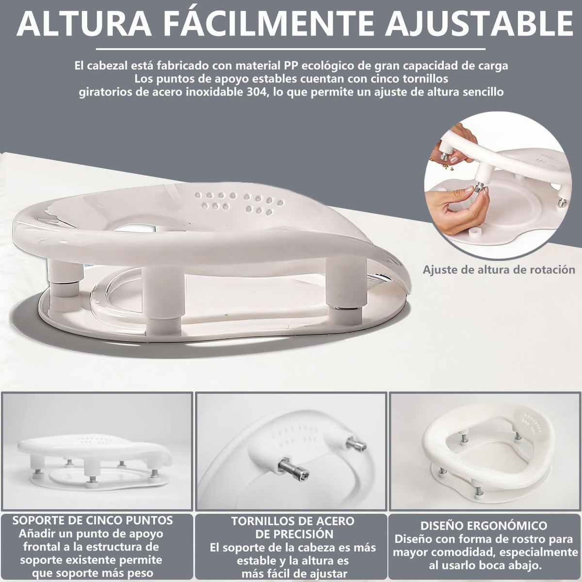 Almohada Facial Versión Extendida de Doble Cara para Recuperación Postcirugía Ocular