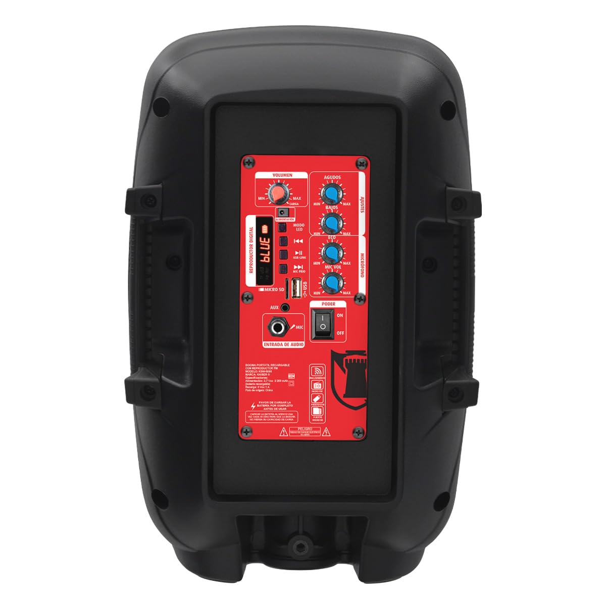Bocina Bluetooth Kaiser Luz Circular 8 Pulgadas 20W RMS KSR-Link