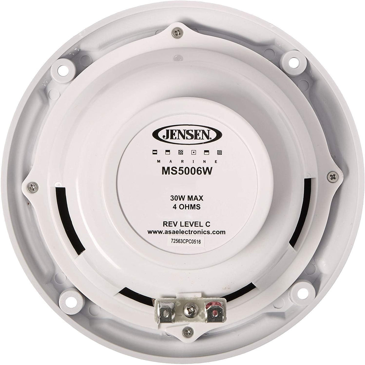 Altavoz de Doble Cono Jensen Blanco de 5.25 Pulgadas Impermeable